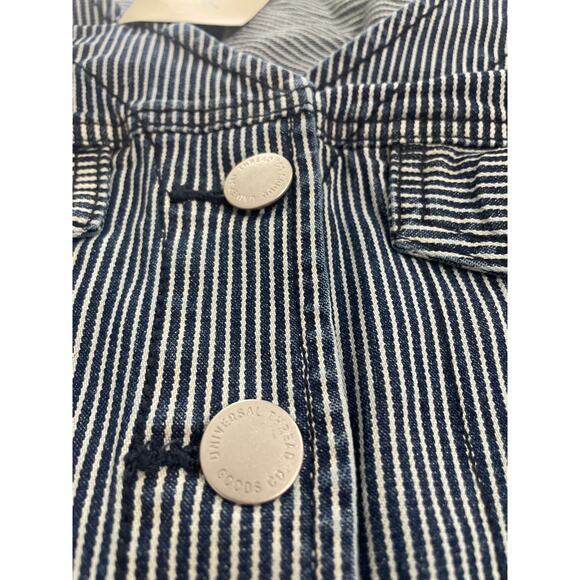V-Neck Denim Vest - Universal Thread Blue Stripes XXL New - Picture 2 of 12